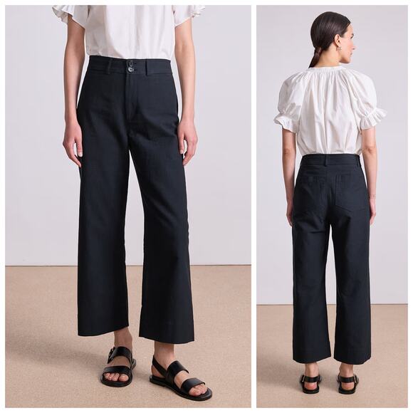 APIECE APART $325 Classic Merida Pant Wide Leg in Black size 4 - Picture 1 of 11